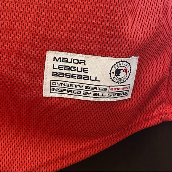 Vintage Angels Red 2003 Baseball Embroidery Buttoned Jersey Size Large - Picture 5 of 8